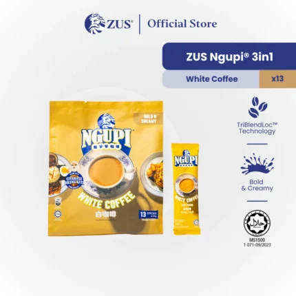 ZUS Ngupi® 3in1 Instant Coffee - White Coffee - 13 Sticks
