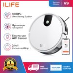 ILIFE 【Local Warranty】V9 Robot Vacuum Cleaner Dry and Wet At the Same Time Sweeping Planned Cleaning Path 3000pa Suction Power for Home Auto Charge Remote Control Operation Clean Pet Hair Vacuum mop